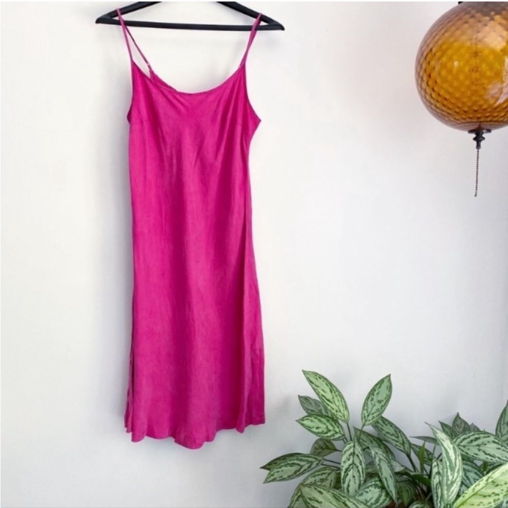 Anthropologie Hot Pink Slip Mini Dress pure and good